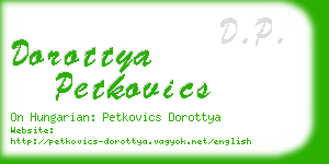 dorottya petkovics business card